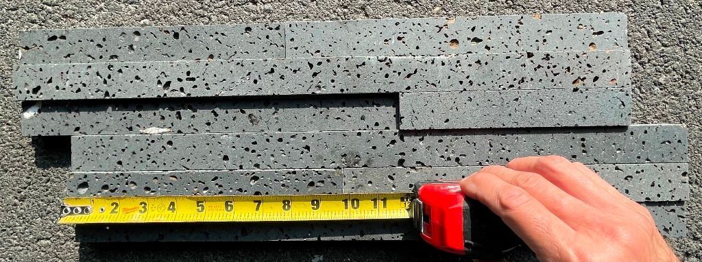 PUKA LAVA GREY Basalt honed ledger 24" x 8" x 3/4-1 1/4" (1.33 SF/PC)
