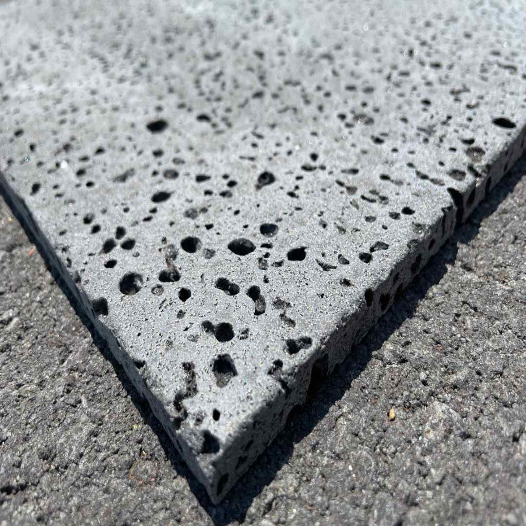 PUKA LAVA GREY - STRAIGHT EDGE, Basalt brushed - 18" x 18" x 1/2" (2.25 SF/PC) Tile