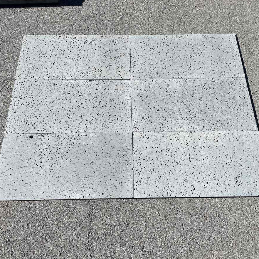 PUKA LAVA GREY - STRAIGHT EDGE, Basalt brushed - 24" x 12" x 1/2" Tile