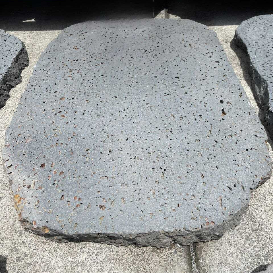 PUKA LAVA GREY - OVAL RANDOM EDGE, Basalt brushed - 24" x 16" x 1 1/2" Paver - Rocks in Stock