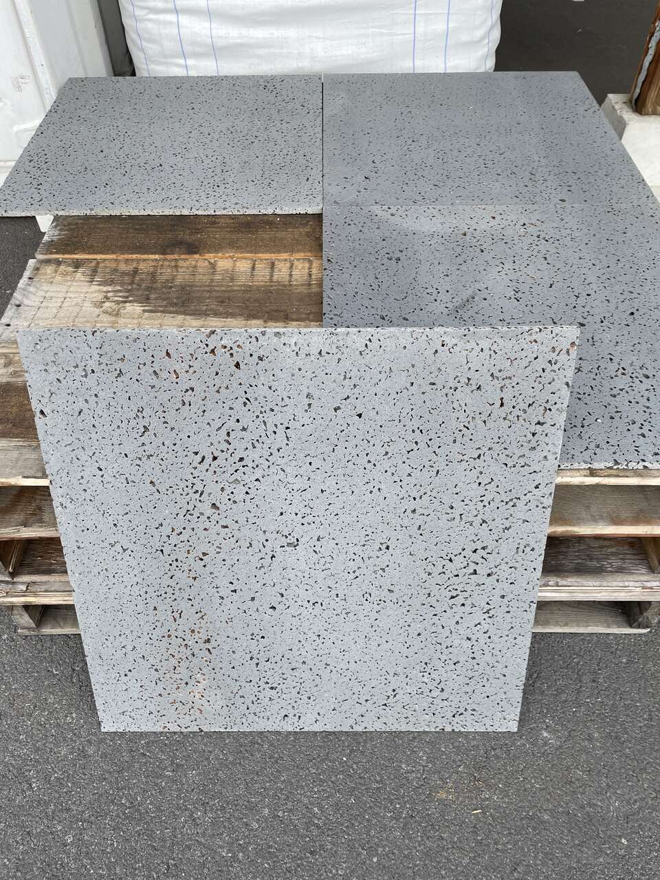 PUKA LAVA GREY - STRAIGHT EDGE, Basalt brushed - 24" x 24" Tile - Rocks in Stock