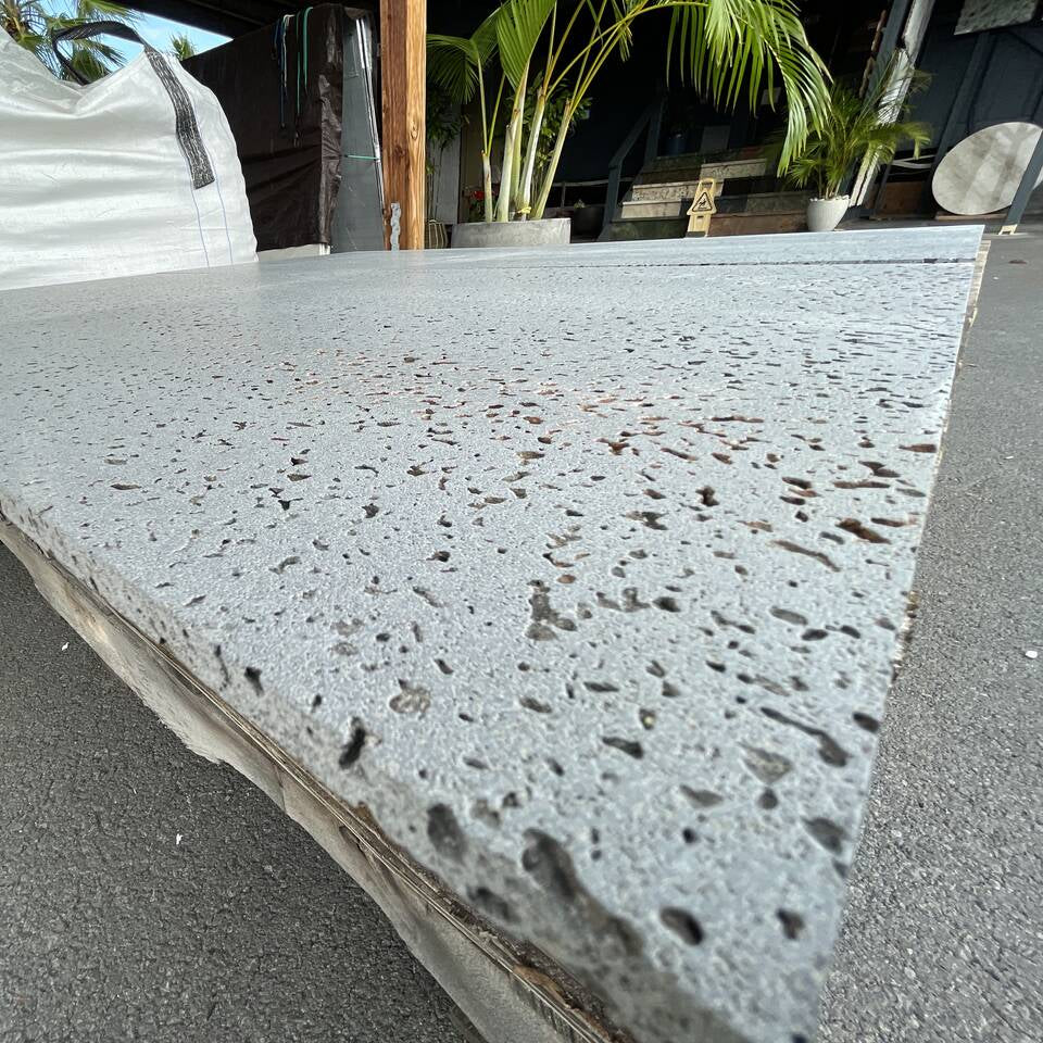 PUKA LAVA GREY - STRAIGHT EDGE, Basalt brushed - 24" x 24" Tile - Rocks in Stock