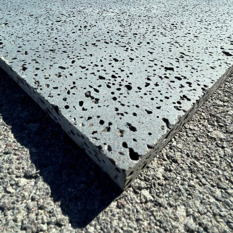 PUKA LAVA GREY - STRAIGHT EDGE, Basalt honed - 24" x 24" x 3/4" Tile