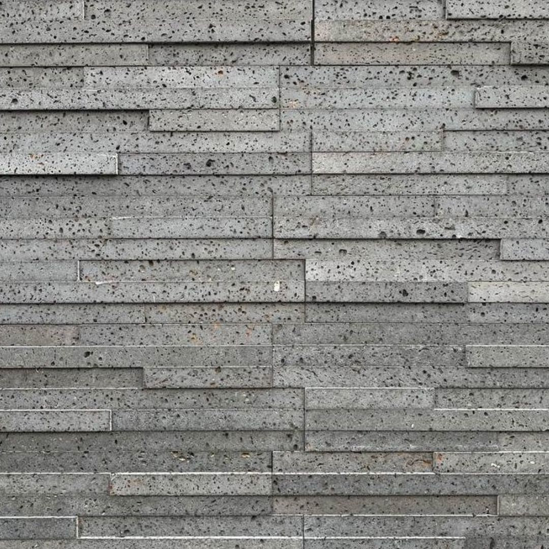 PUKA LAVA GREY Basalt honed ledger, Wall Veneer - Vulcano - TX