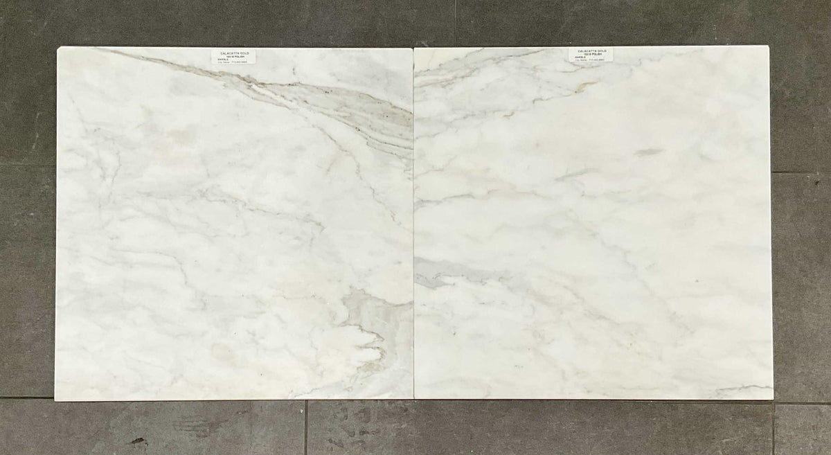 CALACATTA GOLD Marble polished 18" x 18" (2.25 SF/PC) - Tile