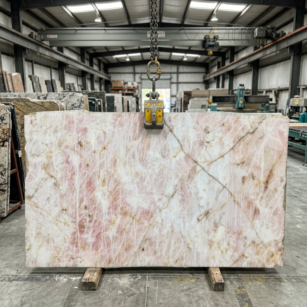 CRISTALLO ROSA Quartzite polished 2cm thick - Slab