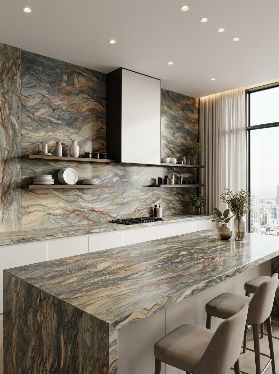 FUSION Quartzite polished 3cm thick - Slab