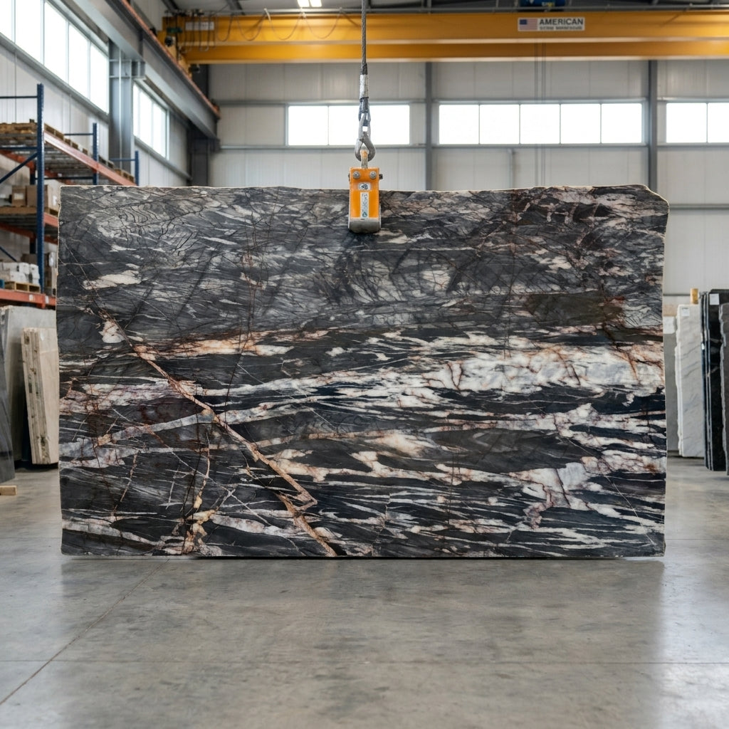 MIDNIGHT CRYSTAL Quartzite polished 2cm thick - Slab