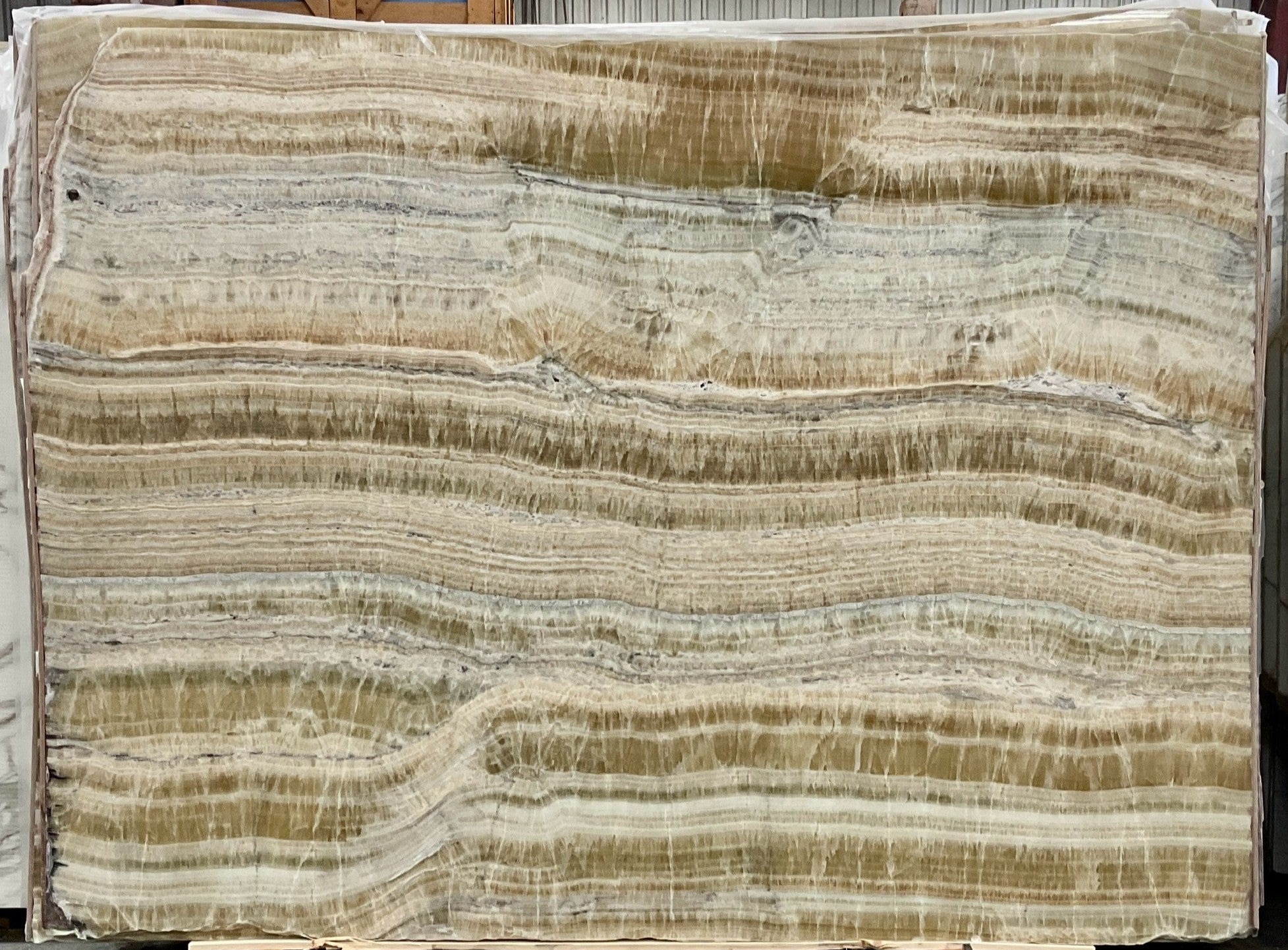 ONICE GRIGIO Onyx polished 2cm thick - Slab