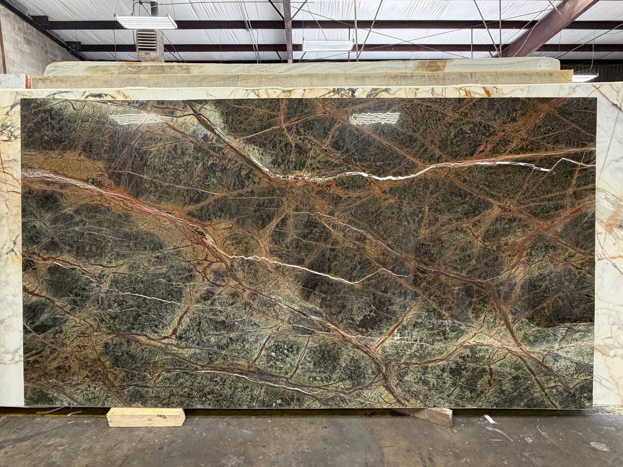 RAIN FOREST GREEN Marble polished 2cm thick - Slab
