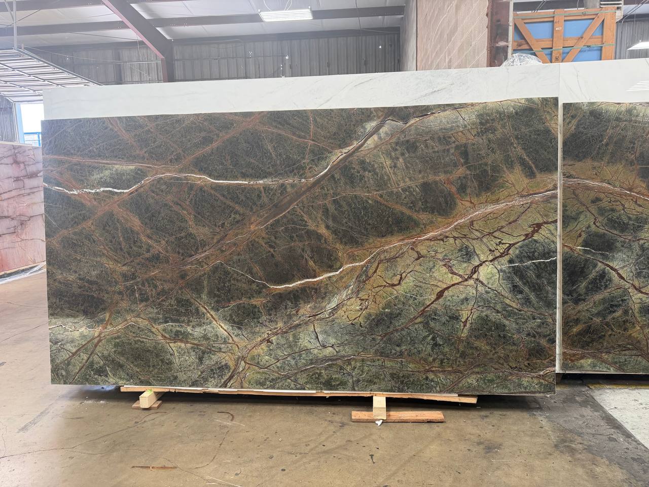 RAIN FOREST GREEN Marble polished 2cm thick - Slab