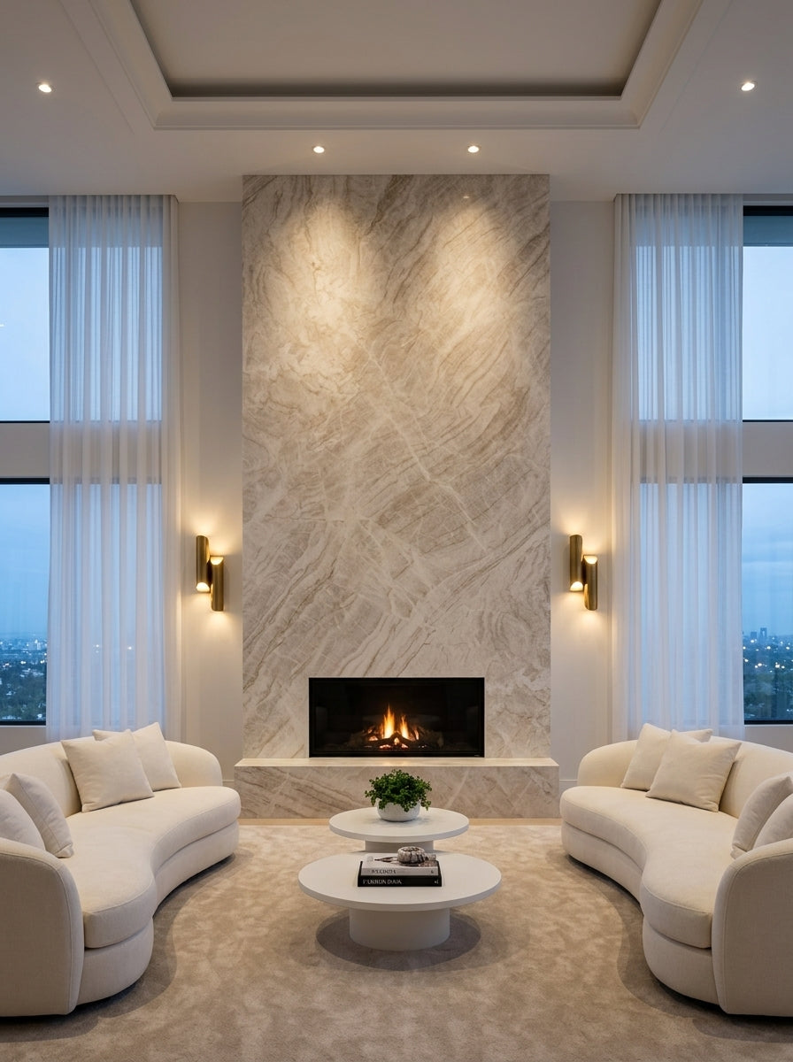 TAJ MAHAL Quartzite honed 2cm thick - Slab