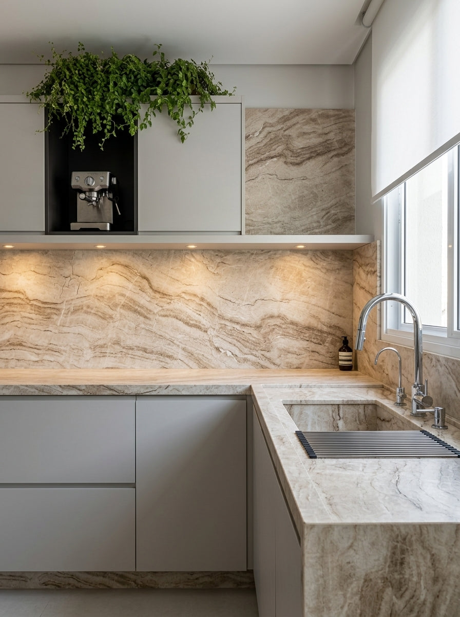 TAJ MAHAL Quartzite honed 3cm thick - Slab