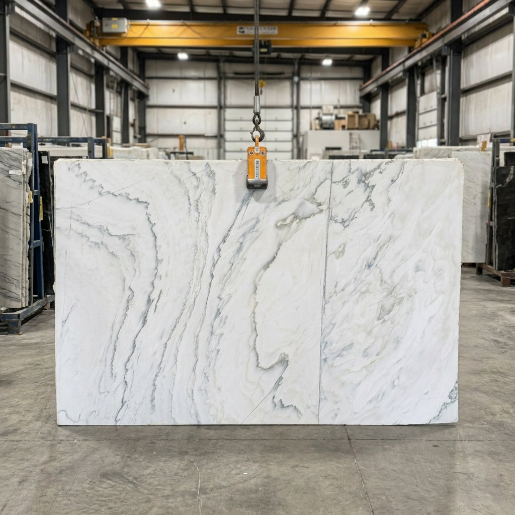 WHITE MACAUBUS CROSSCUT Quartzite polished 2cm thick - Slab