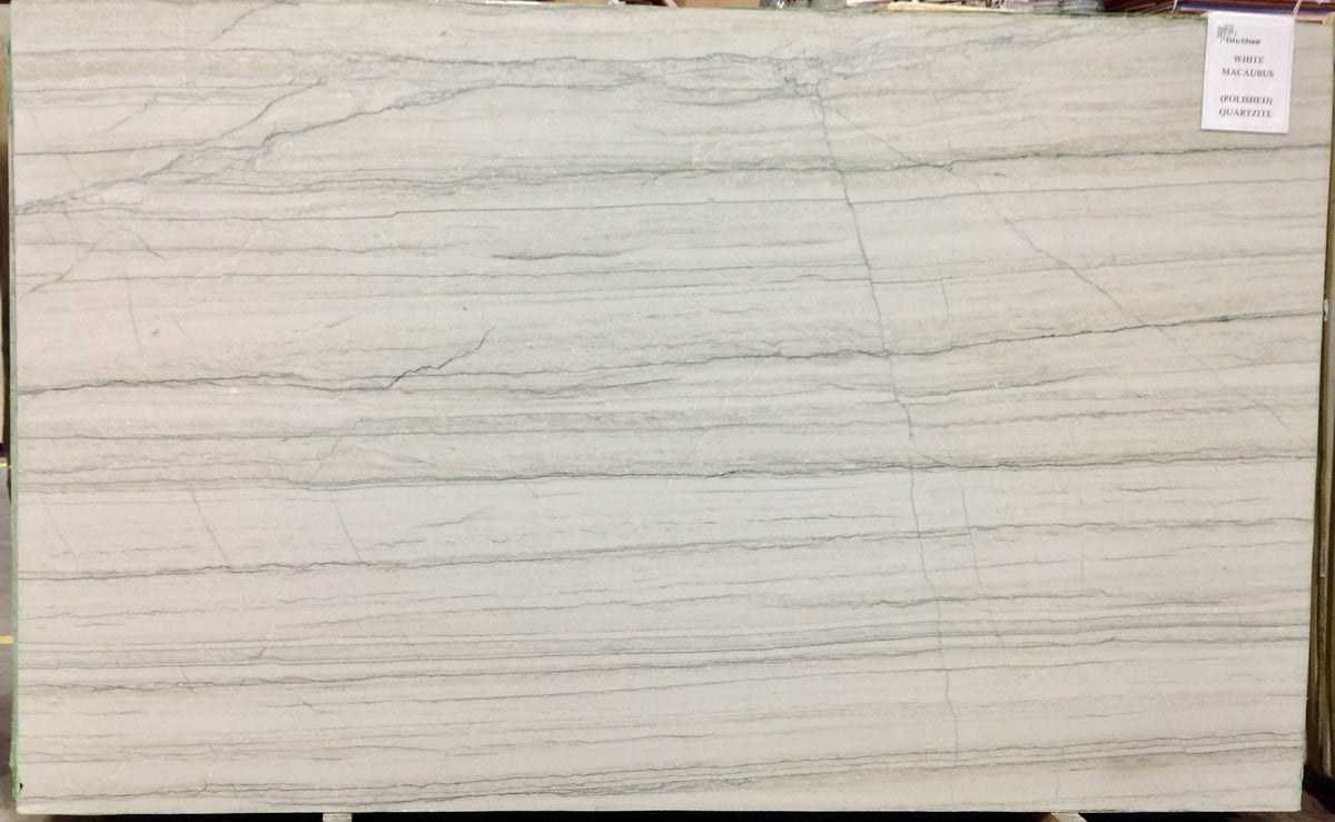 WHITE MACAUBUS Quartzite polished 2cm thick - Slab