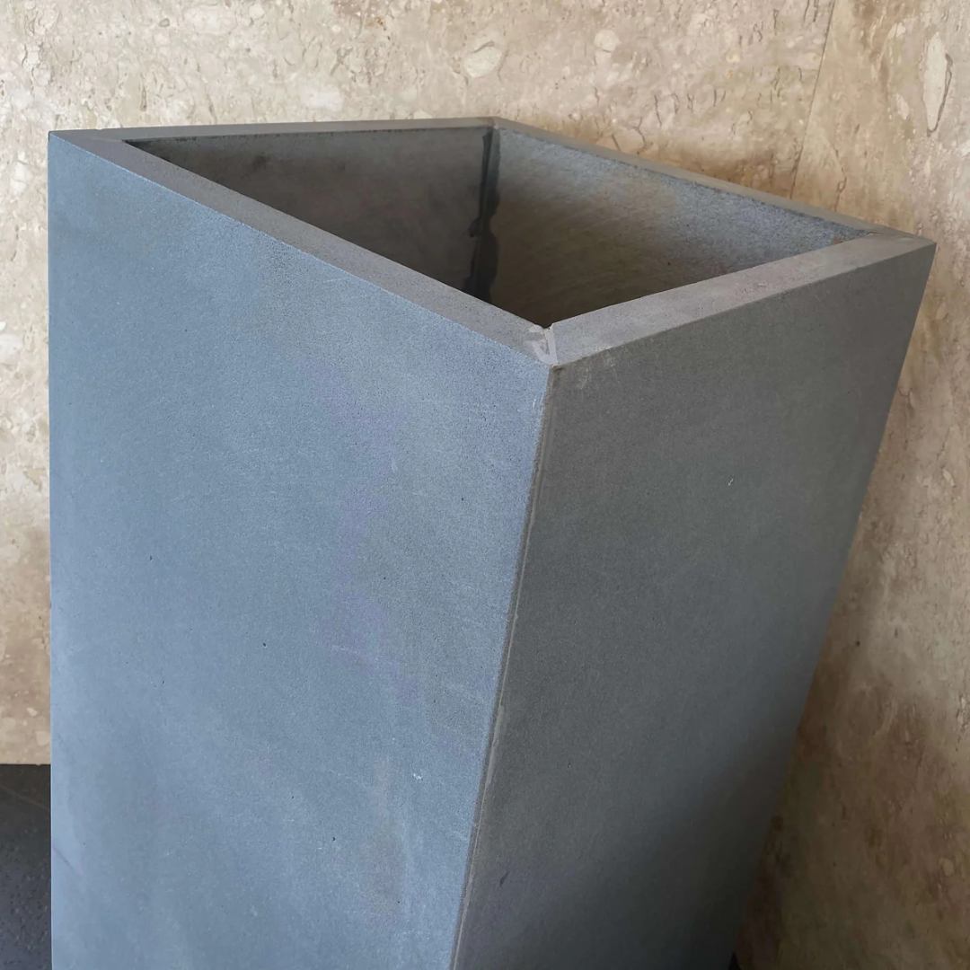 tall gray plant pots SOLID LAVA GREY PLANTER (TALL)