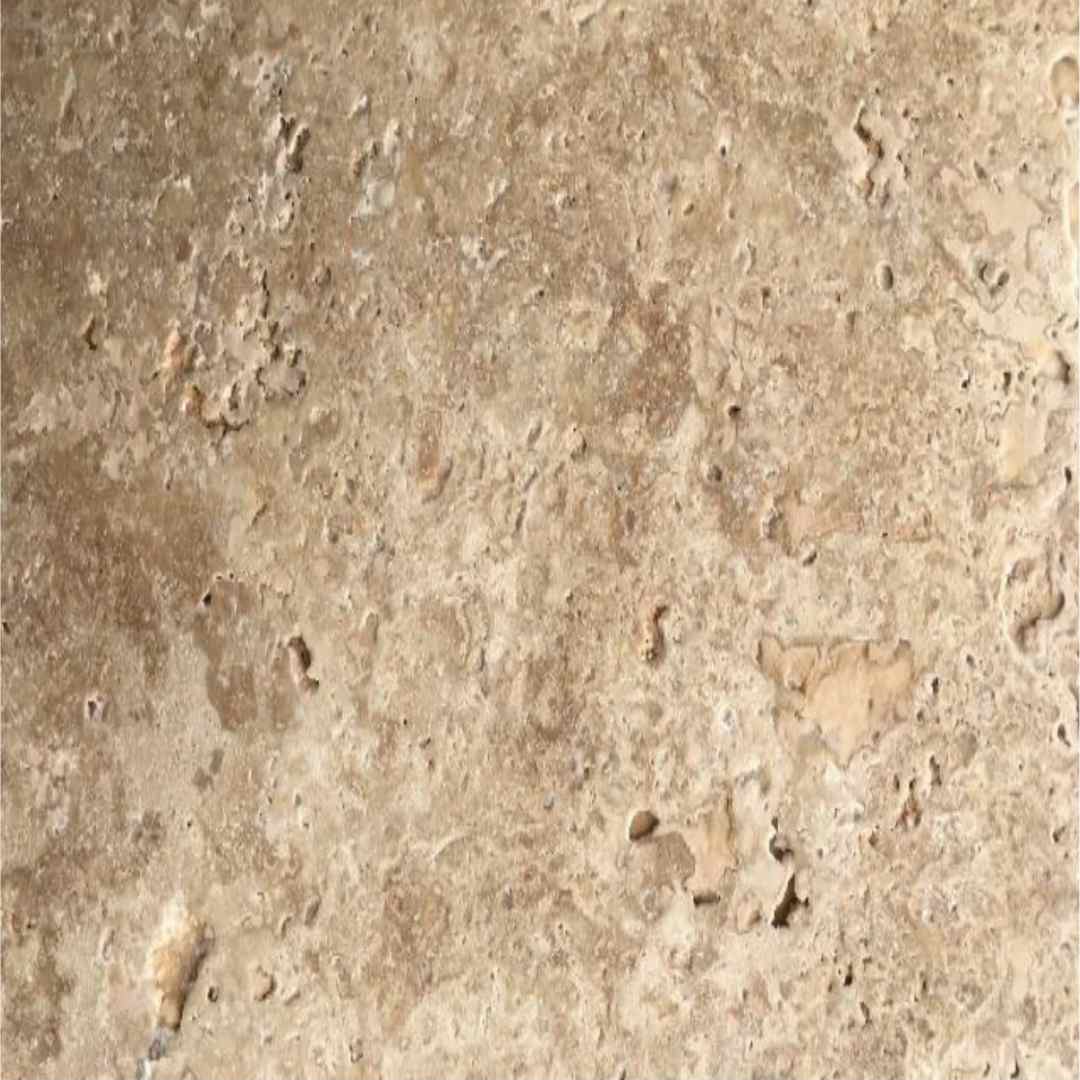 LIGHT WALNUT Travertine brushed/unfilled - 18" x 18" x 1/2" (2.25 SF/PC) Tile