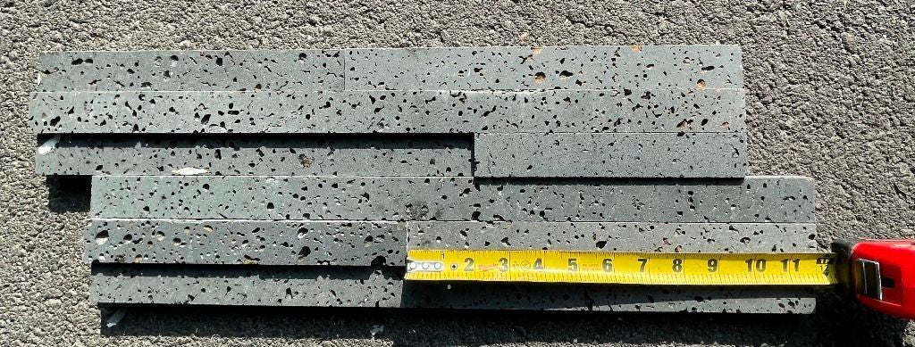 PUKA LAVA GREY Basalt honed ledger 24" x 8" x 3/4-1 1/4" (1.33 SF/PC)