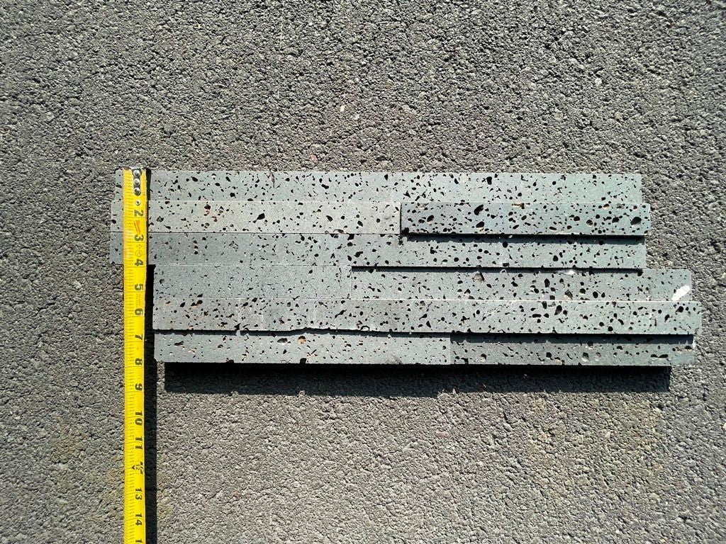 PUKA LAVA GREY Basalt honed ledger 24" x 8" x 3/4-1 1/4" (1.33 SF/PC)