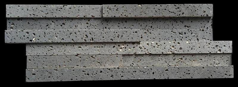 Basalt-Wallveneer-PUKA LAVA GREY Basalt honed ledger- Stone Supplier - Rocks in Stock
