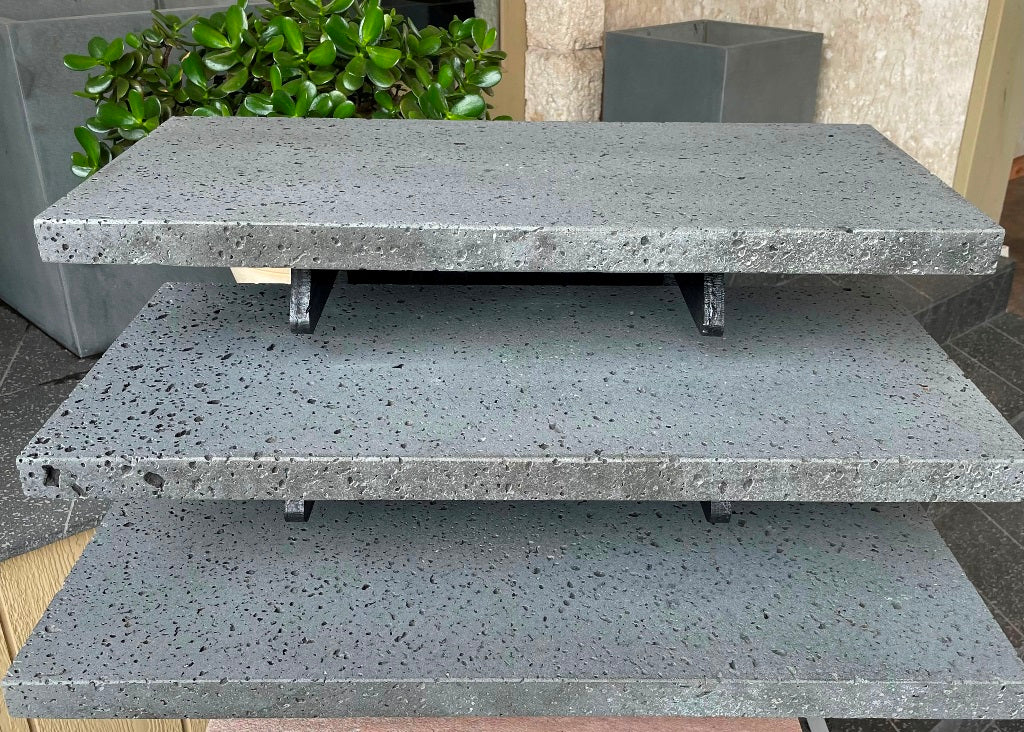 Puka Lava Grey Basalt brushed pool coping - Rocks in Stock