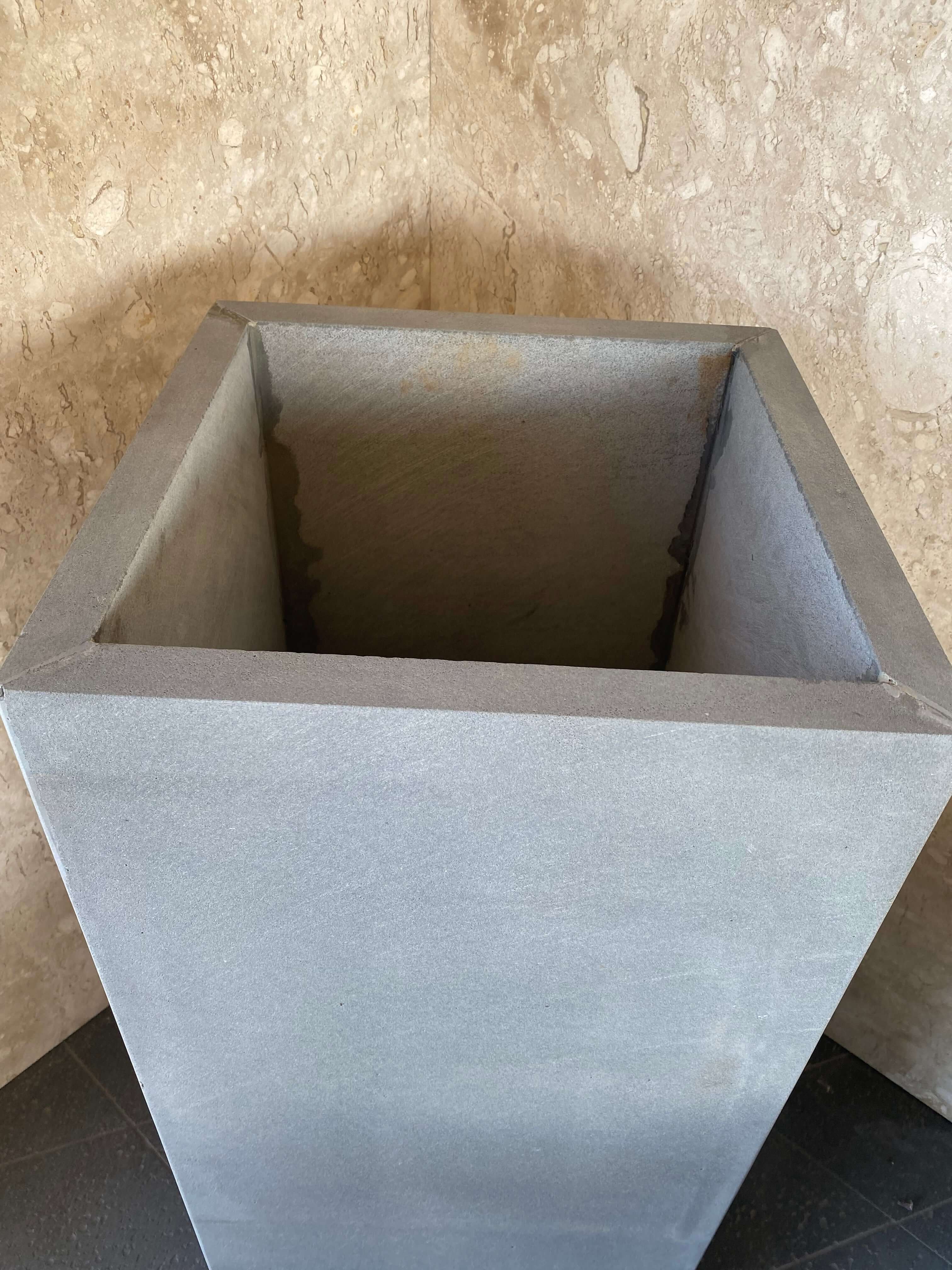 Solid Lava Grey Planter Tall - Rocks in Stock