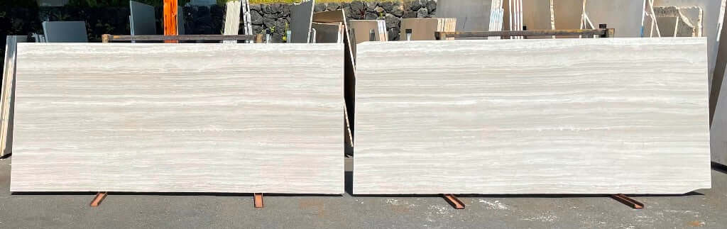 Teakwood Light Marble honed 2cm thick slab - Rocks in Stock