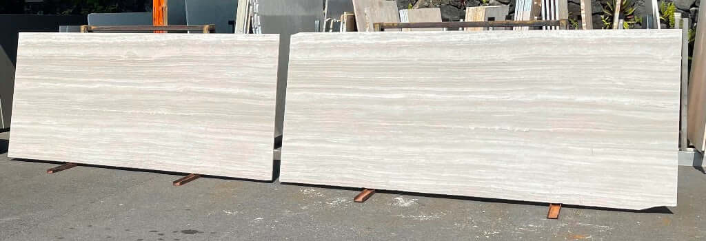 Teakwood Light Marble honed 2cm thick slab - Rocks in Stock