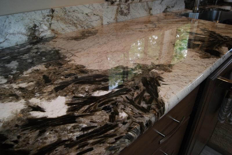 Black Crystal Granite polished 2cm thick slab - Rocks in Stock