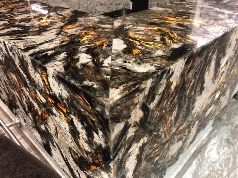 Black Crystal Granite polished 2cm thick slab - Rocks in Stock