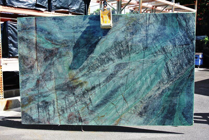 Paradise Blue Quartzite polished 2cm thick Slab - Rocks in Stock