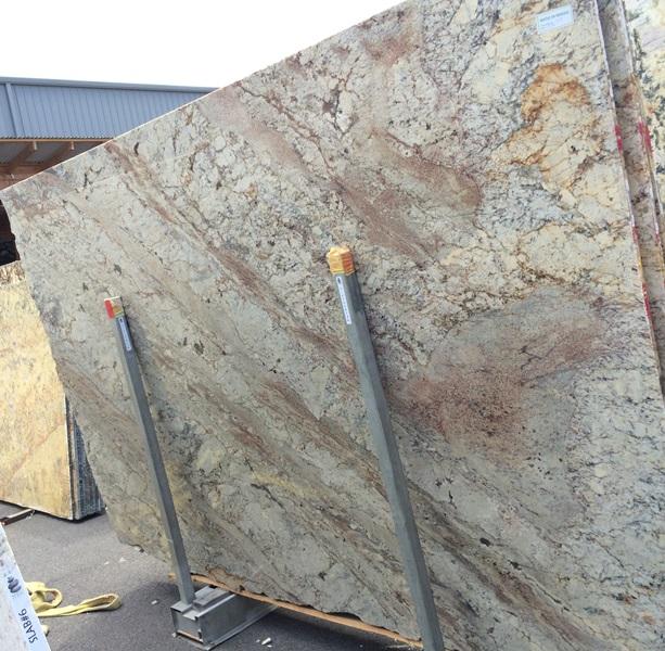 Typhoon Bordeaux Granite polished 2cm thick slab - Rocks in Stock