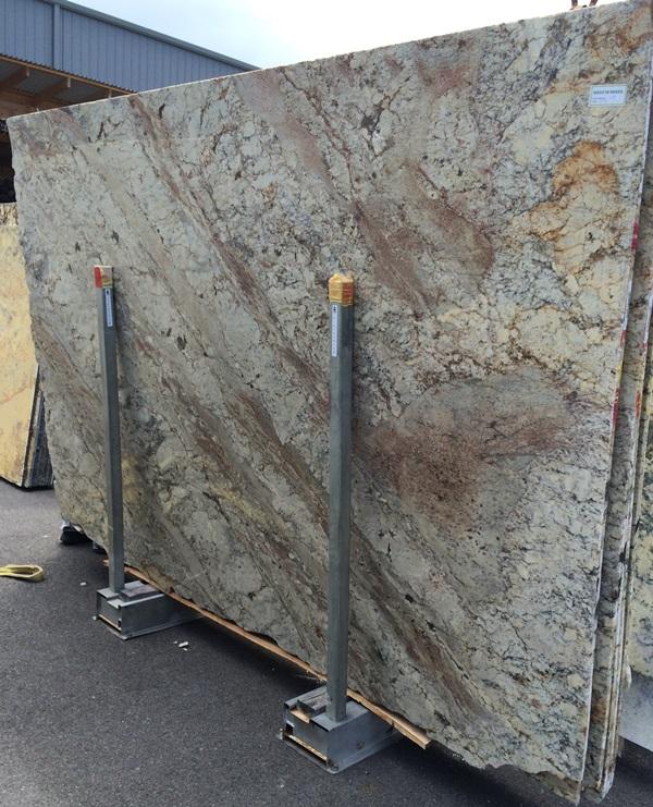 Typhoon Bordeaux Granite polished 2cm thick slab - Rocks in Stock