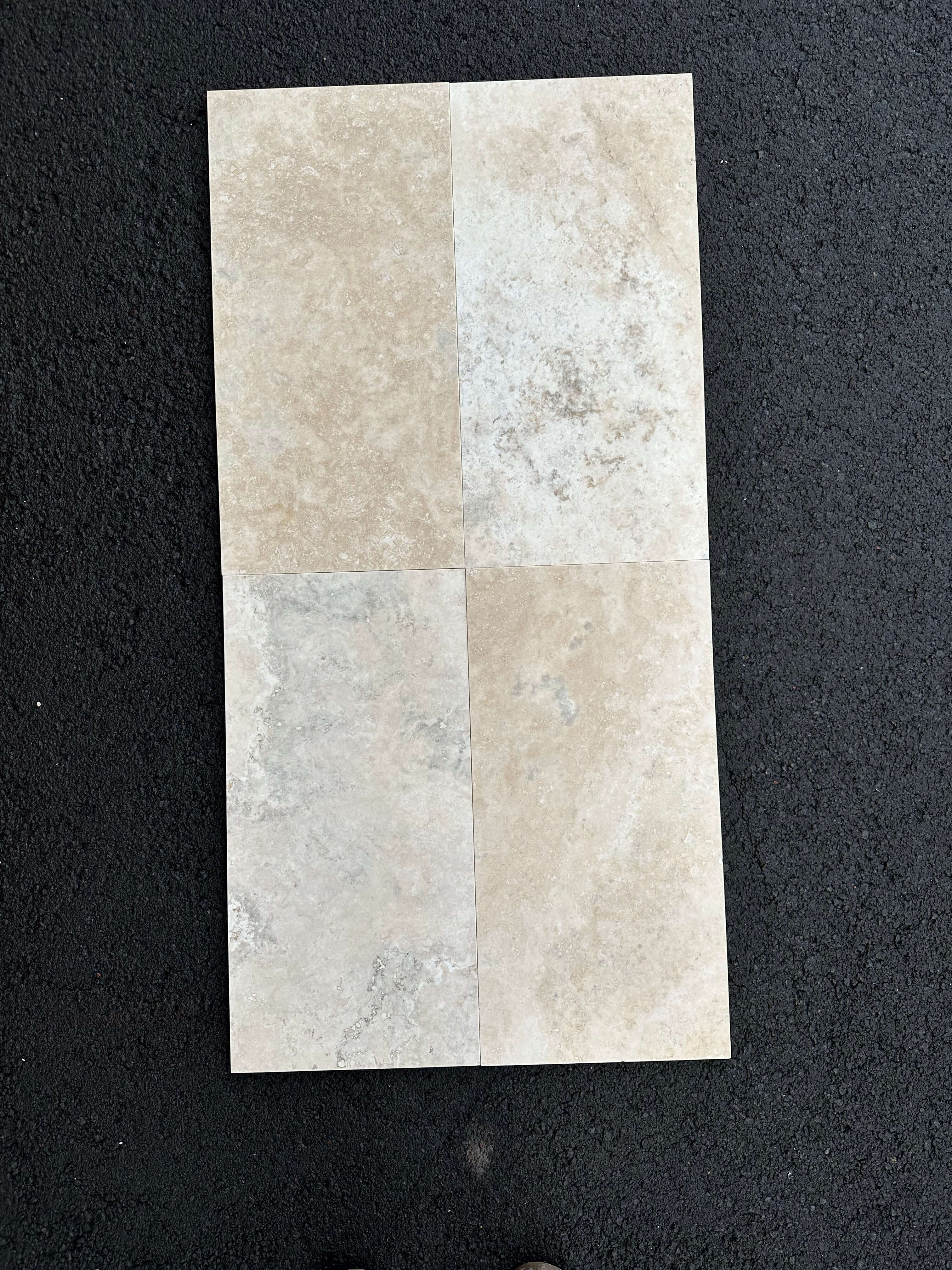 Lilac Light Travertine honed filled 24x12 Tile - Rocks in Stock