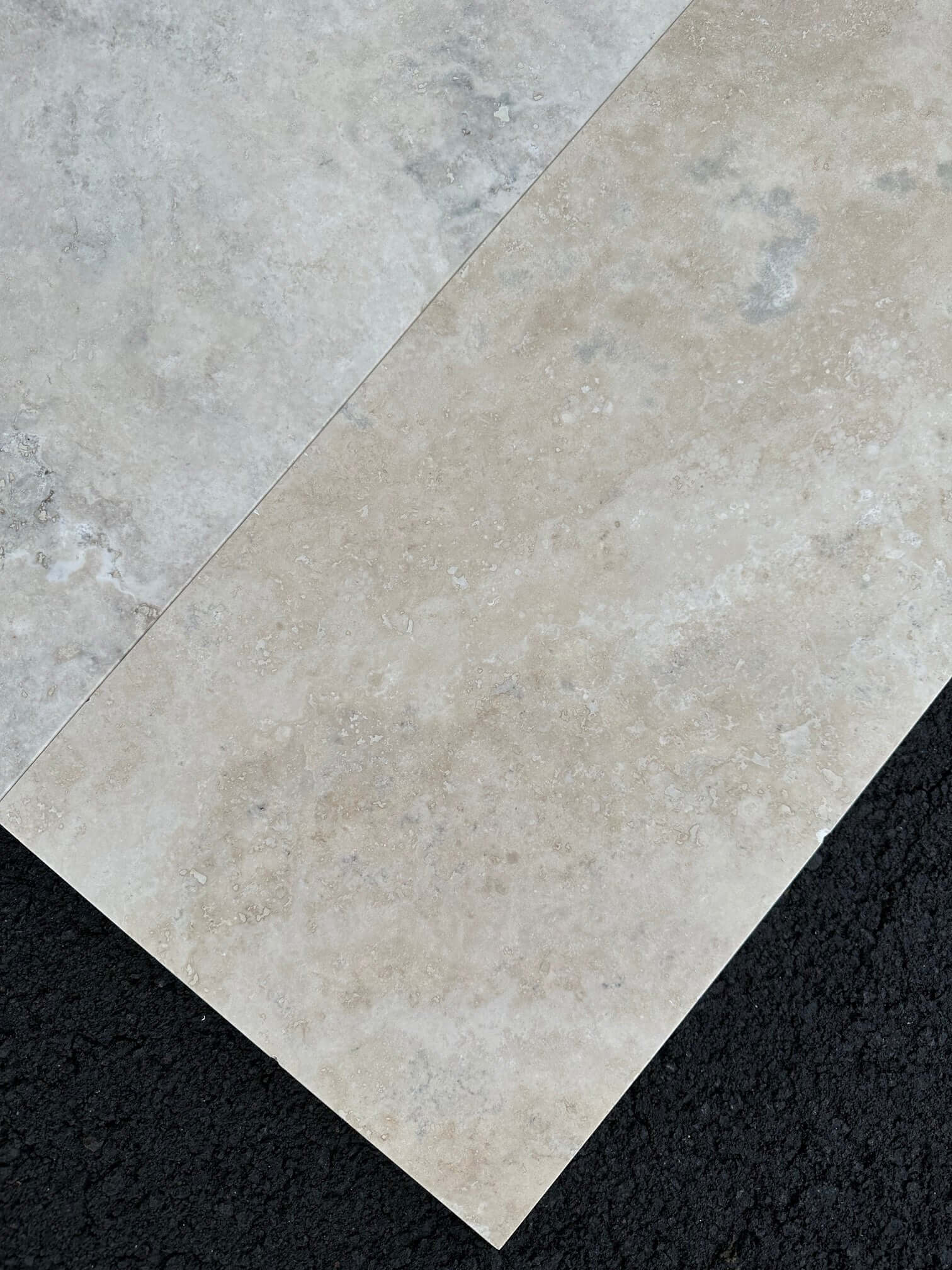 Lilac Light Travertine honed filled 24x12 Tile - Rocks in Stock