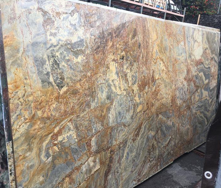 Desert Bamboo Quartzite polished 2cm thick slab - Rocks in Stock