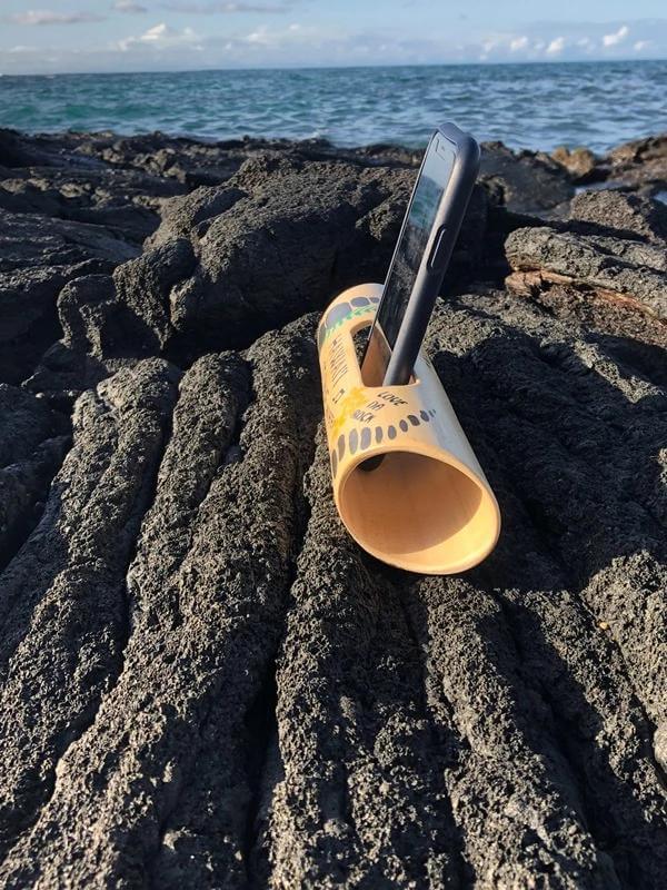 HAWAI'I STONE BAMBOOSTER Natural Music Speaker- Hawai'i Stone Fashion