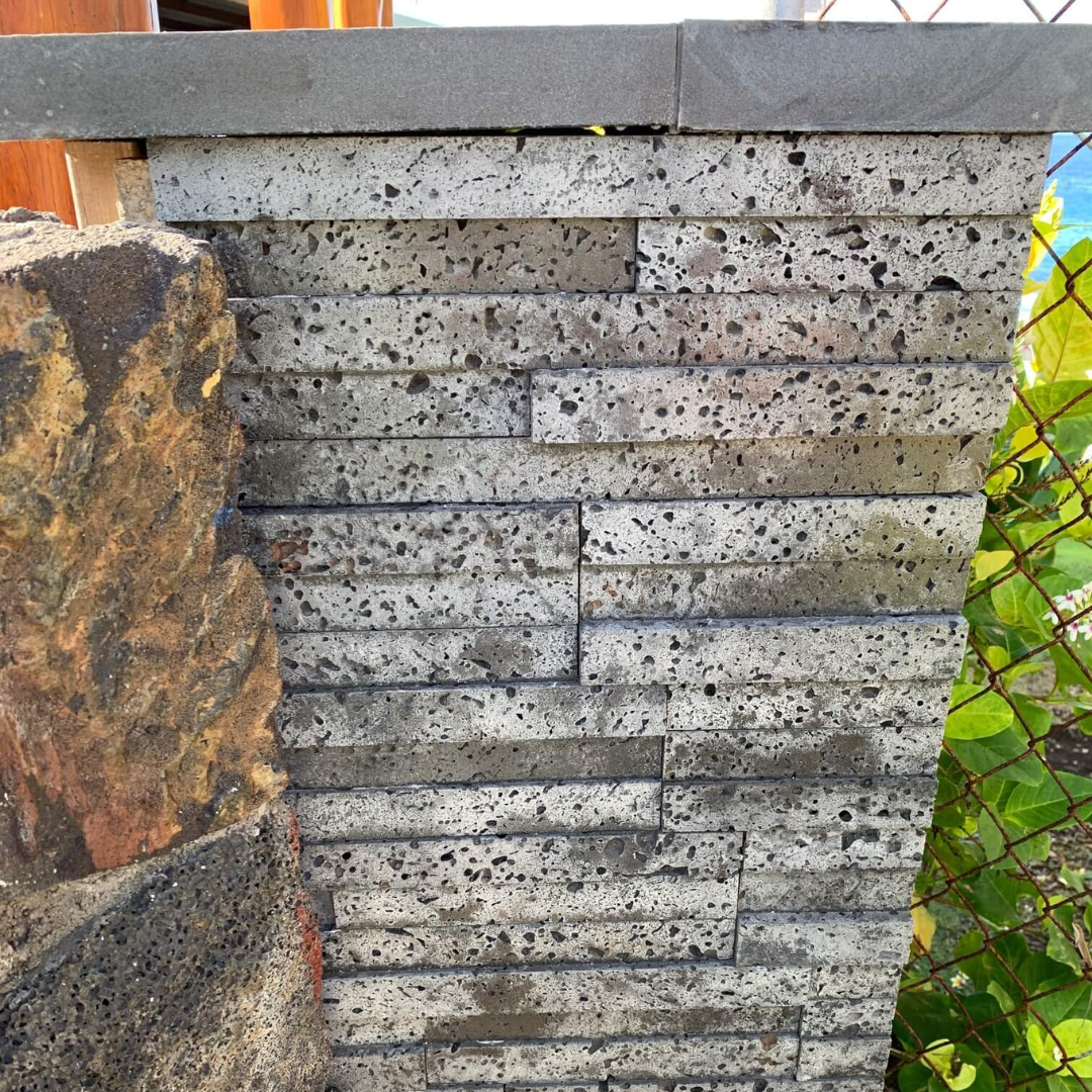 Basalt-Wallveneer-PUKA LAVA GREY Basalt honed ledger- Stone Supplier - Rocks in Stock