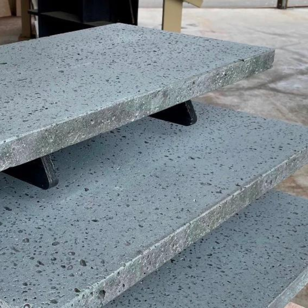 Puka Lava Grey Basalt brushed pool coping - Rocks in Stock