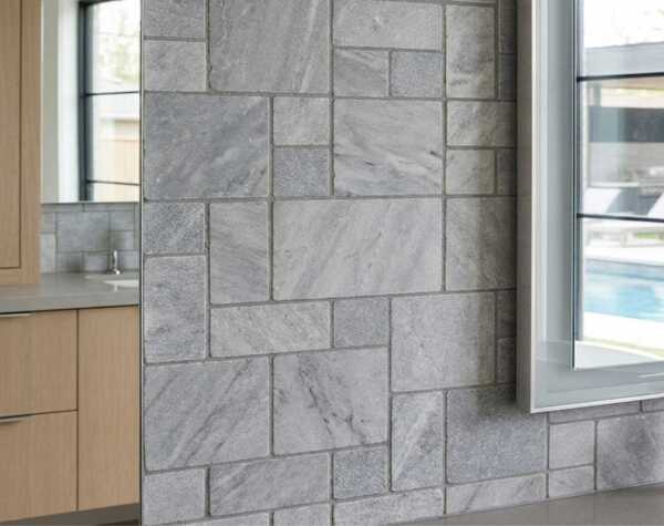 Poolside | Bianco Grey, Pattern, Mosaic - Mediterranean