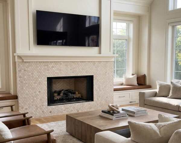 Fireplace | Lymra, Hexagon Mini, Mosaic - Mediterranean