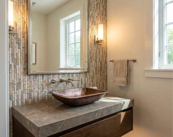 Bathroom | Mix Color, String, Mosaic - Mediterranean