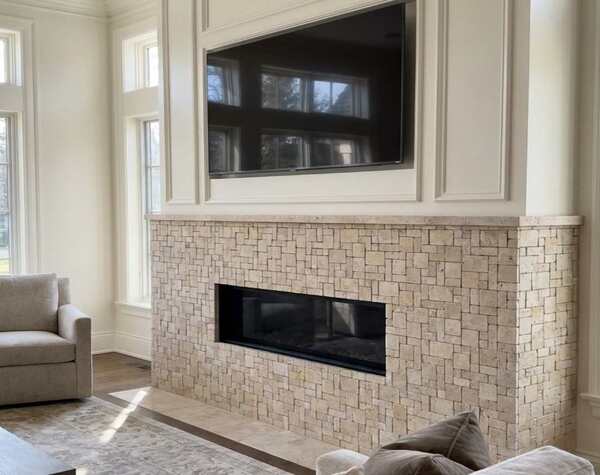 Fireplace | Tuscony Mini, French Pattern, Mosaic - Mediterranean