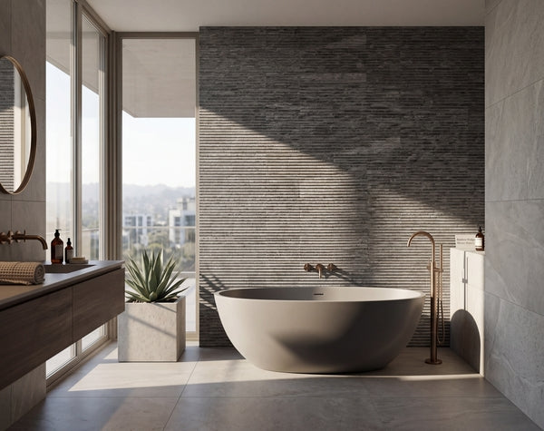 Bathroom | Black, Rustic, Cladding - Havai'iano