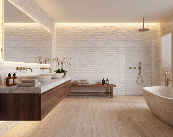 Bathroom | Glacier White, Bamboo Dot, Profile - Havai'iano