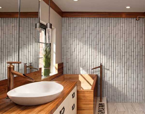 Bathroom | Glacier White, Bamboo Wedge, Profile - Havai'iano
