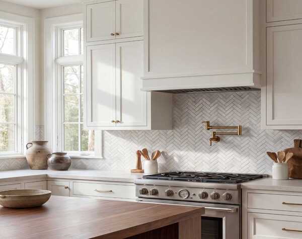 Kitchen | Glacier White, Herringbone, Mosaic - Havai'iano
