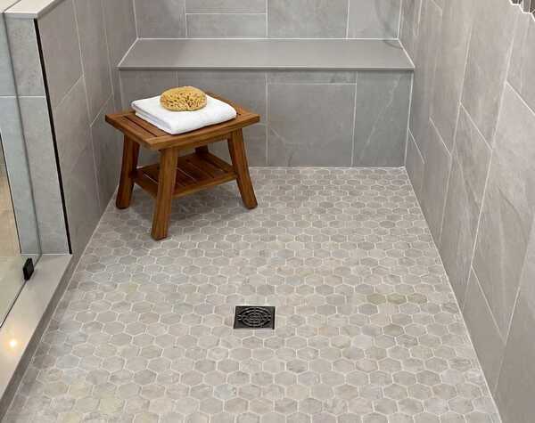 Bathroom | Ice Grey, Hexagon, Mosaic - Havai'iano