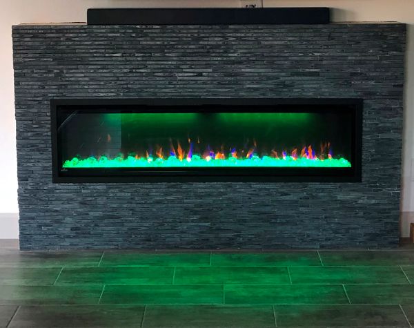 FIREPLACE SILVER BAMBOO RELIEF - HAVAIIANO