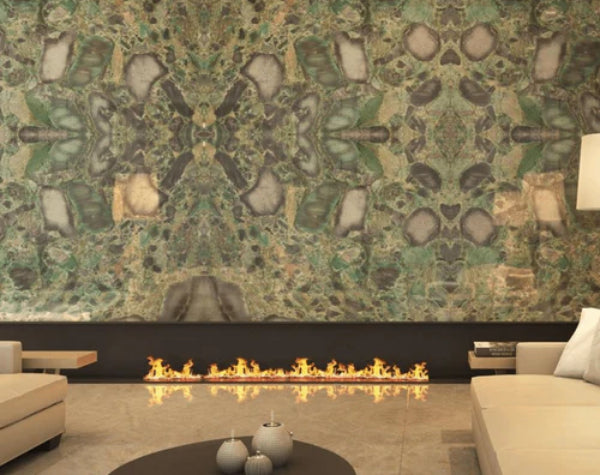 Wall | Emerald Green Quartzite polished 2cm thick - Slab